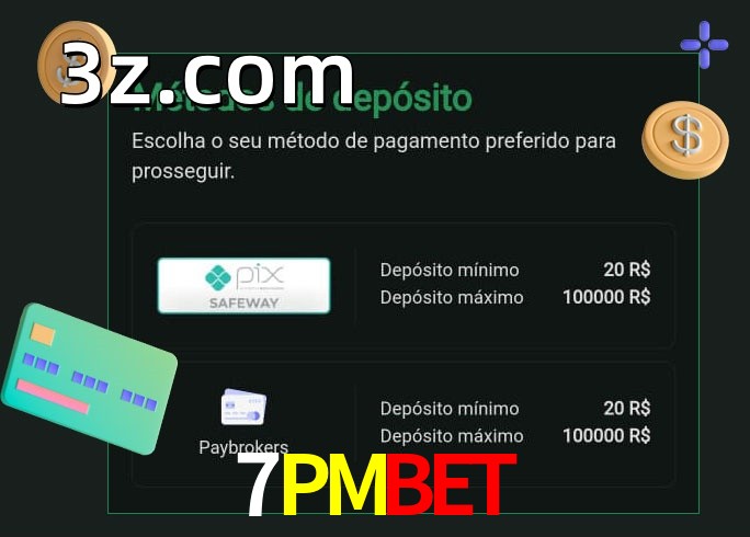 O cassino 7PMBETbet oferece uma grande variedade de métodos de pagamento